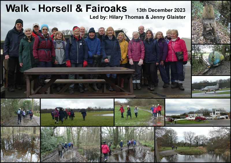 Walk - Horsell Common & Fairoaks Airport - 13th December 2023